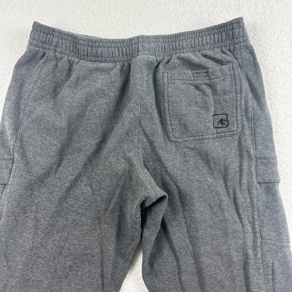 AND1 Cargo Sweatpants Mens XL Gray Fleece Lined Drawstring Straight Athletic Fit